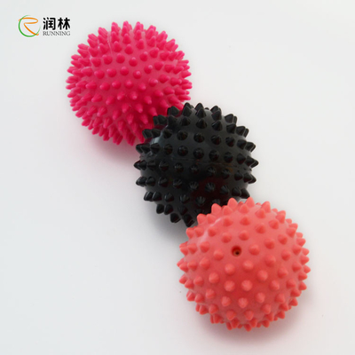 PVC Rolling Yoga ลูกบอลนวด Spiky สำหรับมือเท้า Soles Sensory Training