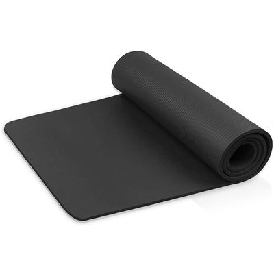 อุปกรณ์ออกกำลังกาย Oem Fitness Nbr Yoga Mat Classical Black Anti Scratch Durable